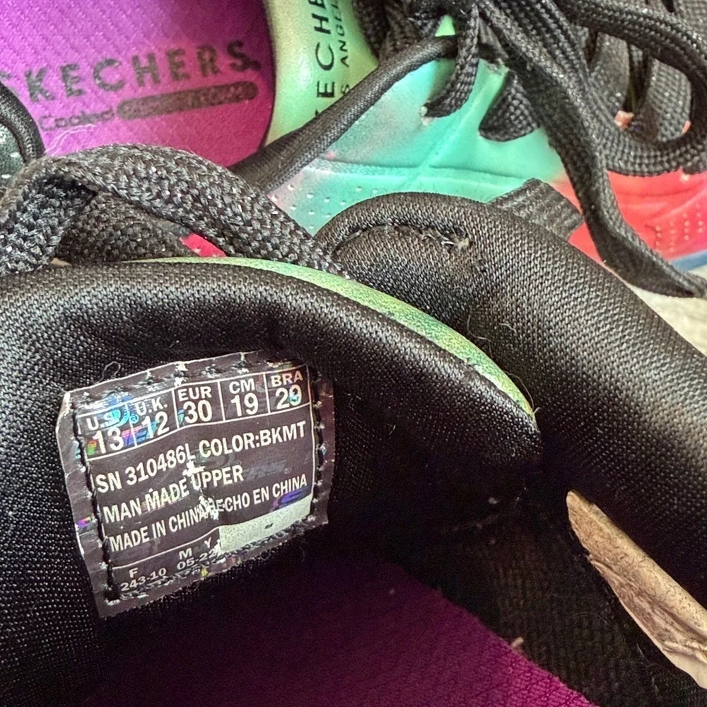 Sketchers tie dye kids sneakers